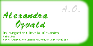 alexandra ozvald business card